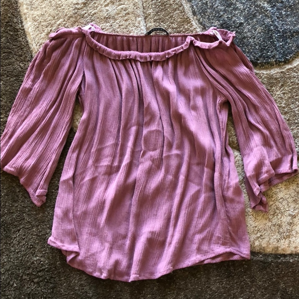 Pink off the shoulder top